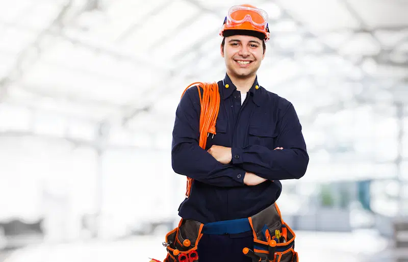 Portrait of a reliable electrician in Montreal